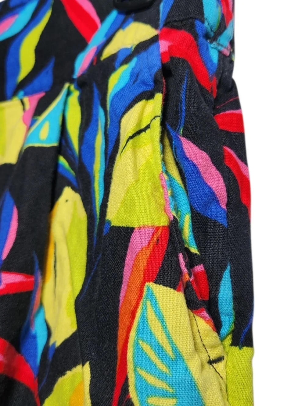 Tabitha Brown for Target Linen Blend Tropical Wide Leg Pants Medium Resort Lemon - Picture 4 of 16